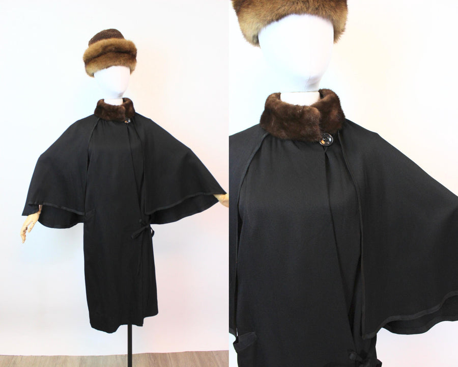 1920s CAPE fur coat small medium | new fall winter
