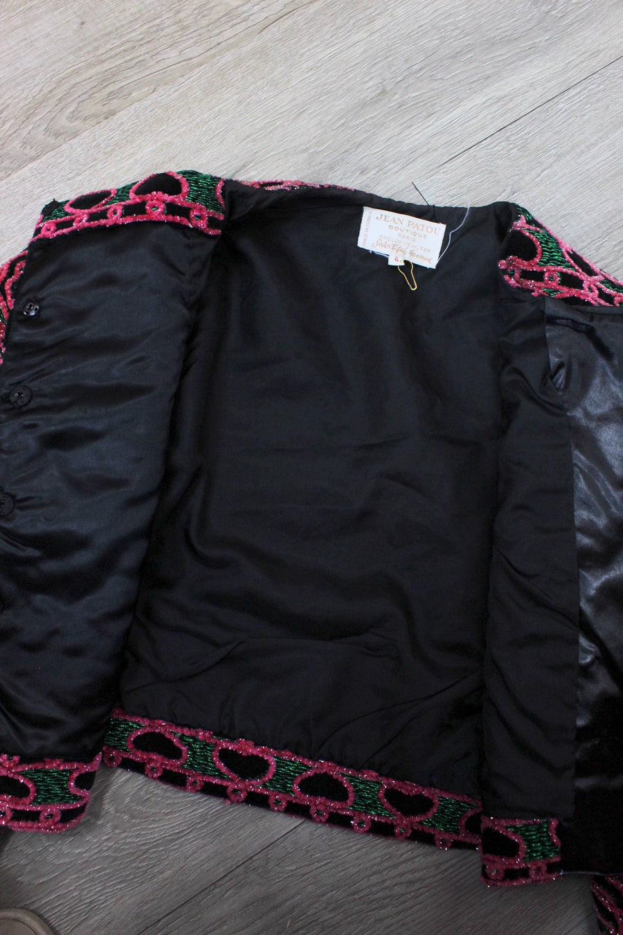 1960s JEAN PATOU velvet CHENILLE jacket skirt set xs | new fall winter