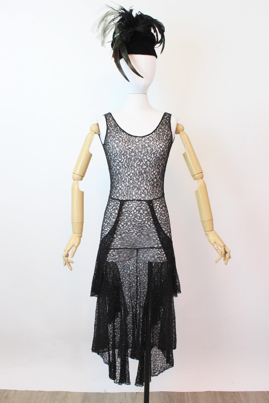 1930s black LACE slip dress xs small | new fall winter