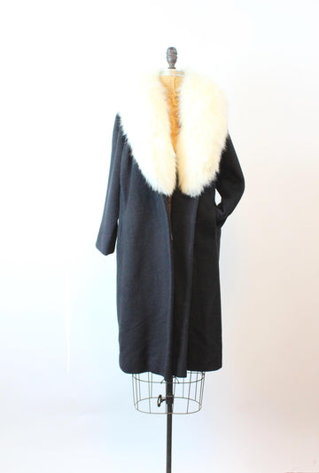 1960s 1966 documented LILLI ANN fox fur mohair coat | new fall winter