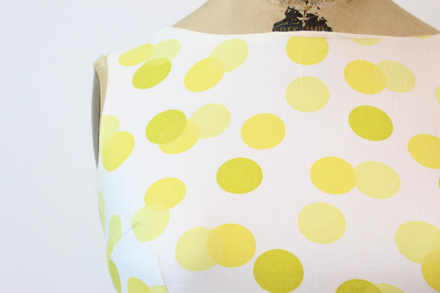 old navy yellow polka dot dress Yellow 1950s Polka Dots Sleeveless Vintage Dress With Belt  PollyBoutique