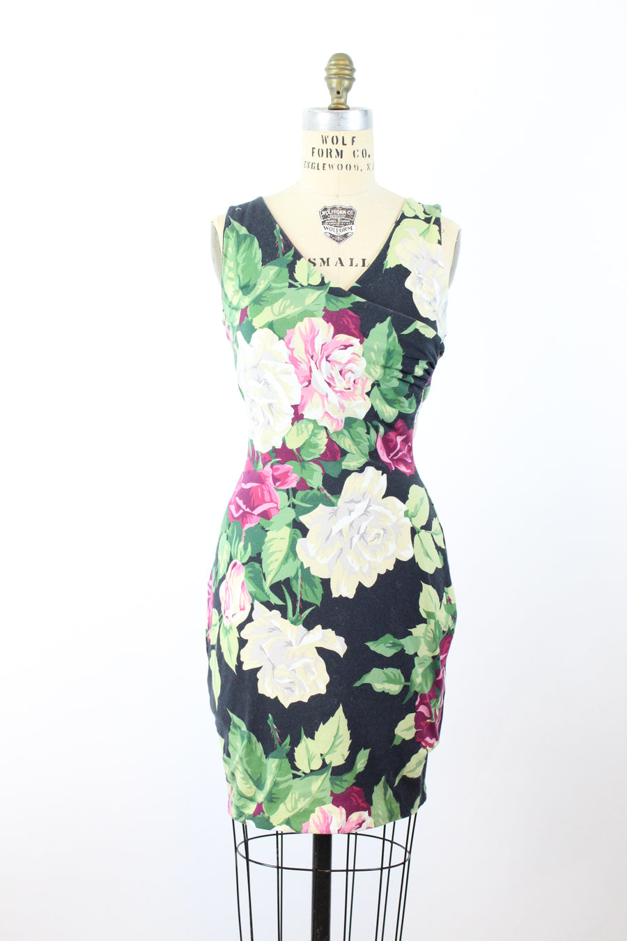 1980s PUNK Betsey Johnson ROSE PRINT dress small | new spring summer