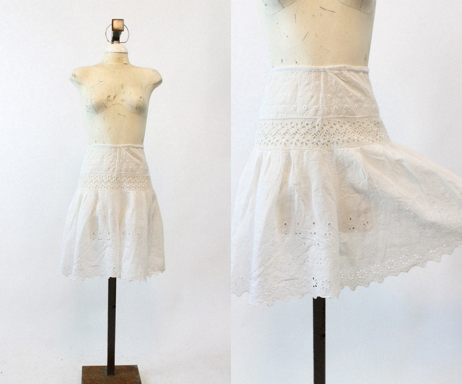 1910s edwardian shorts culottes xs | antique eyelet cotton bloomers
