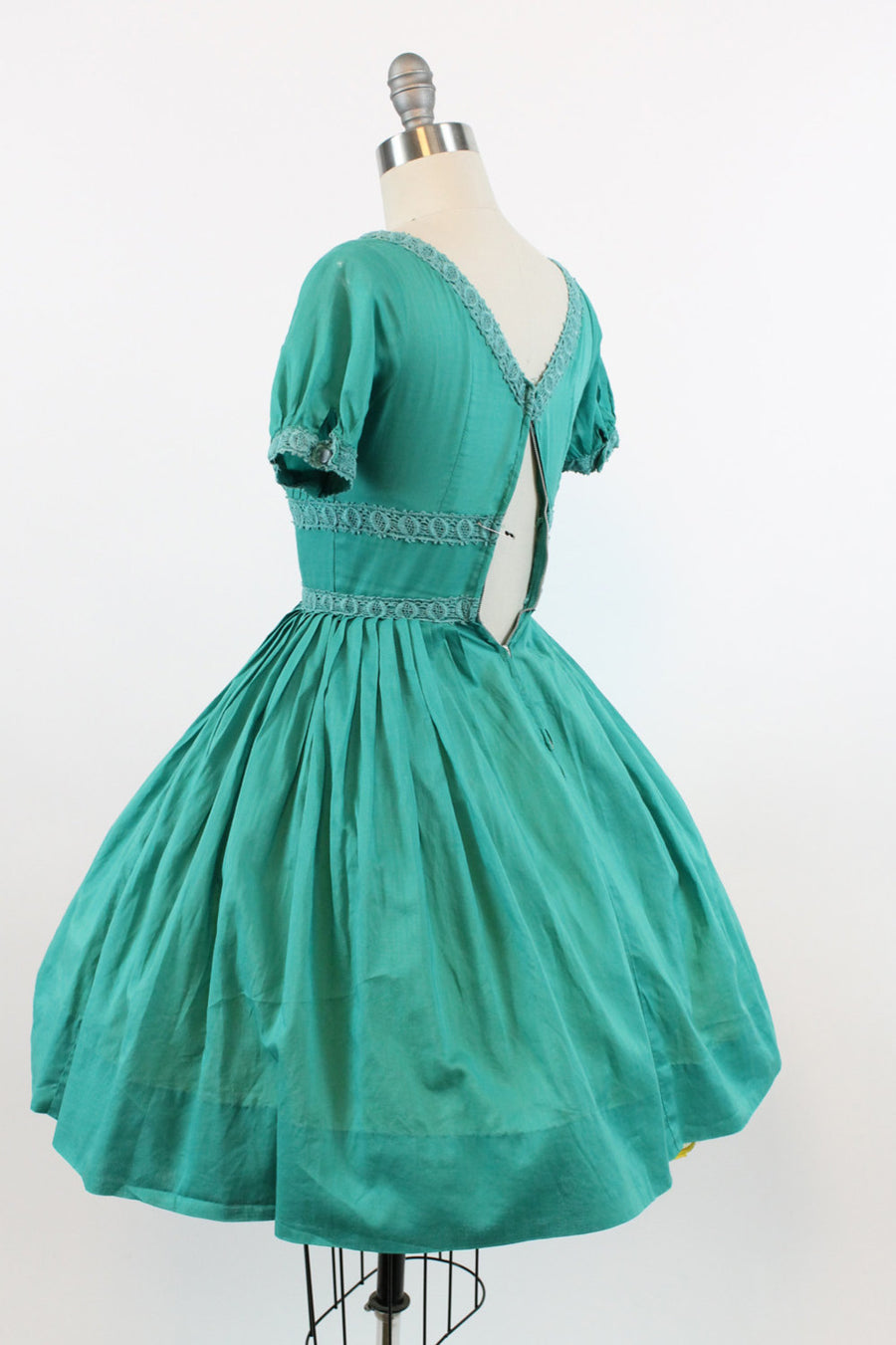 1950s cotton pintucked dress xxs | new spring
