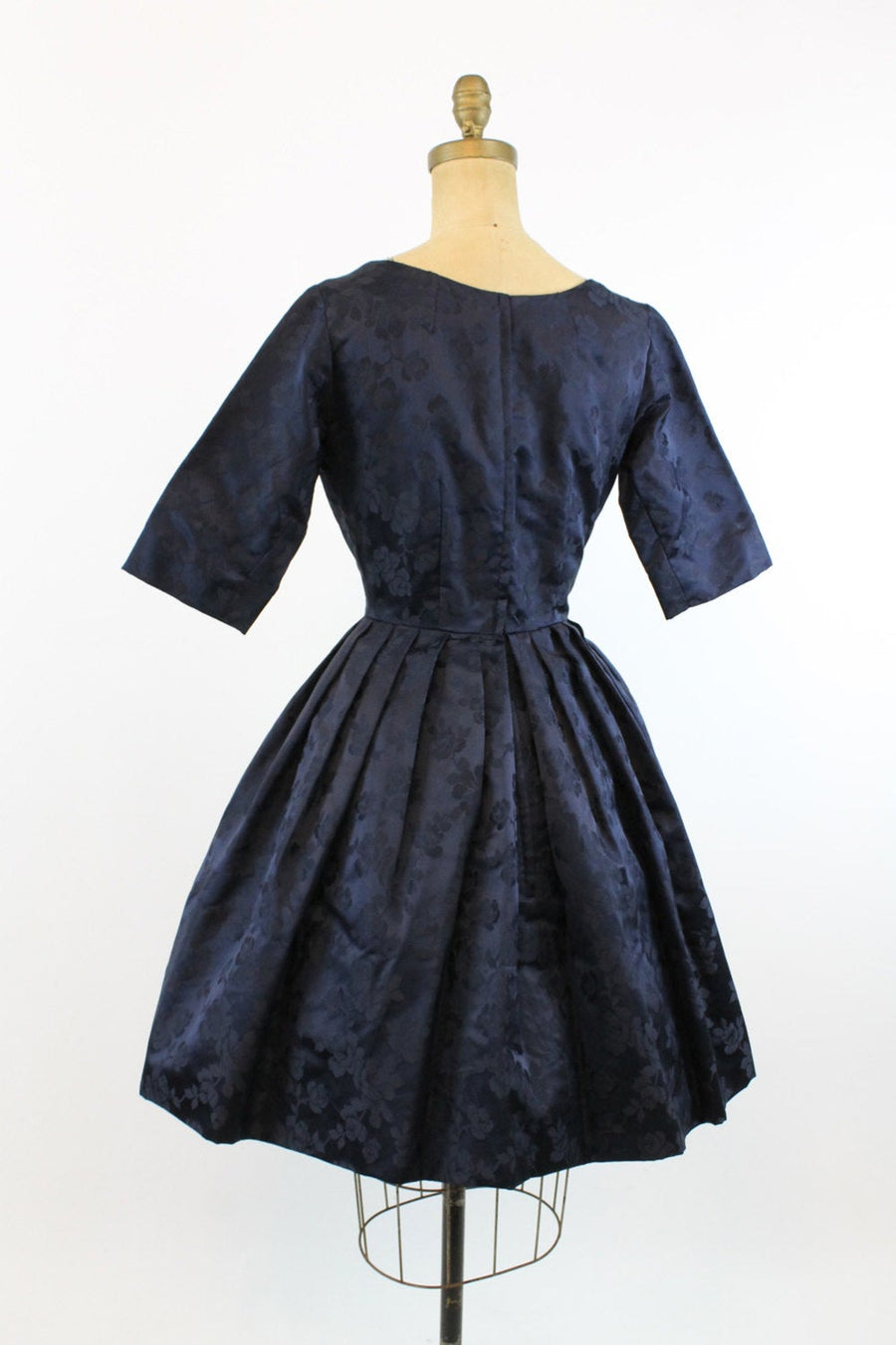 1950s rose floral brocade dress small | new fall
