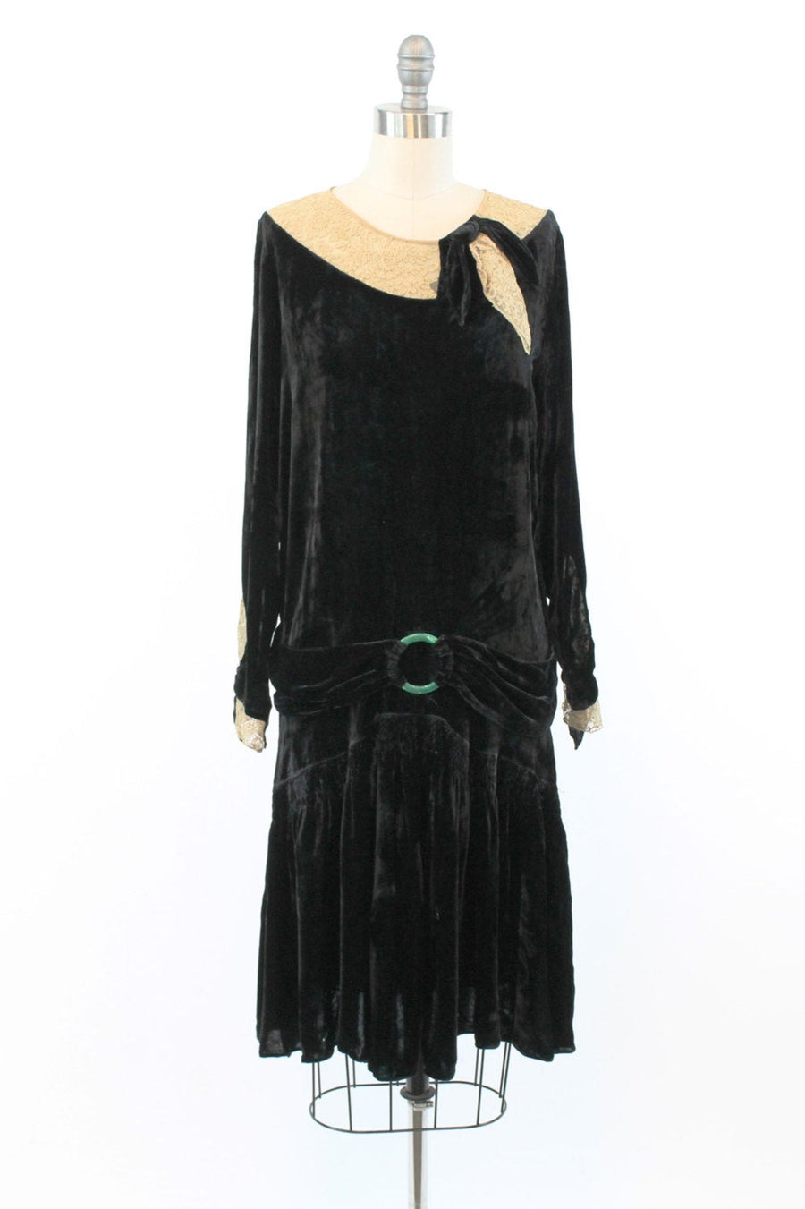 1920s silk velvet dress xs small | new winter