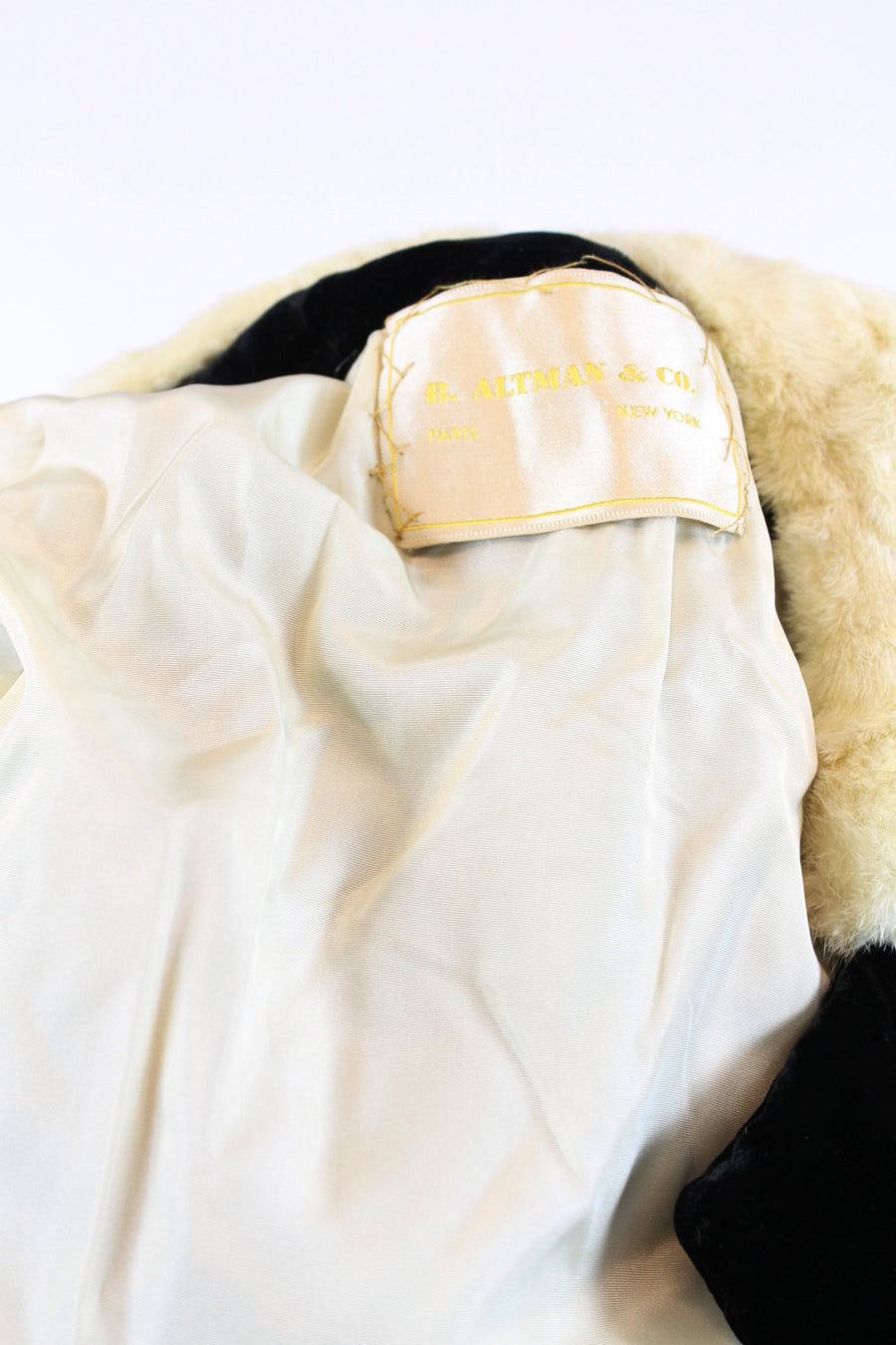 1930s silk velvet long coat xs  | dressing robe ermine fur collar