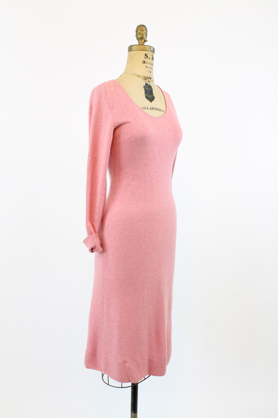 1970s  Halston cashmere dress | vintage designer sweater dress | xs small