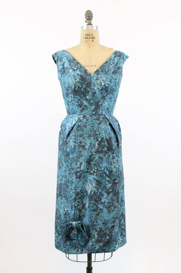 1950s Adele Simpson COTTON sarong dress xs | new fall