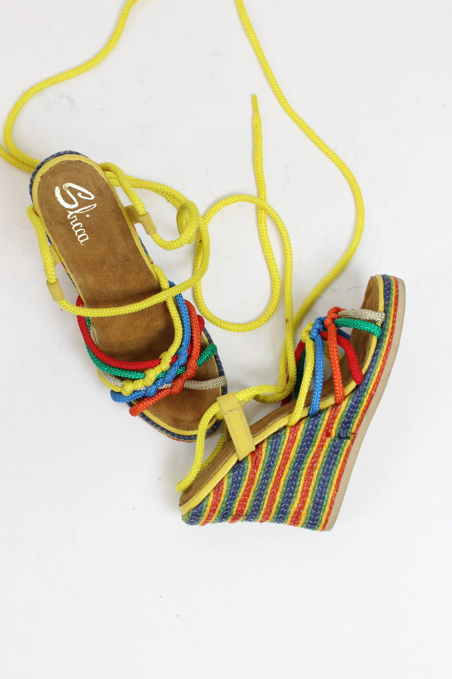 1970s deadstock Sbicca sandals | vintage gladiator ankle straps | size 5.5 us