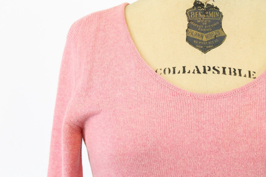 1970s  Halston cashmere dress | vintage designer sweater dress | xs small