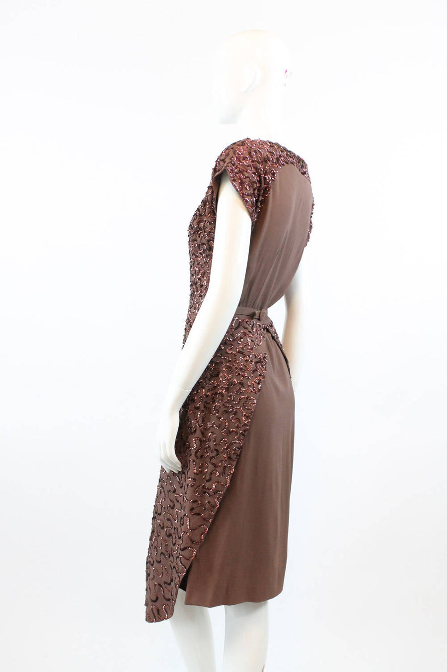 1940s BEADED sequin apron dress xs | new fall Napa Valley Vintage 1940s BEADED sequin apron dress xs | new fall Napa Valley Vintage