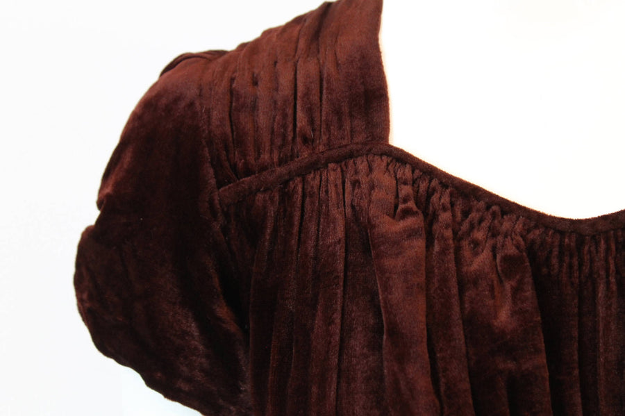 1930s velvet dress | bias cut gown | xs