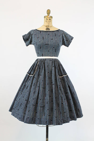 1950s Ro-Nel of California cotton floral dress xs | new spring