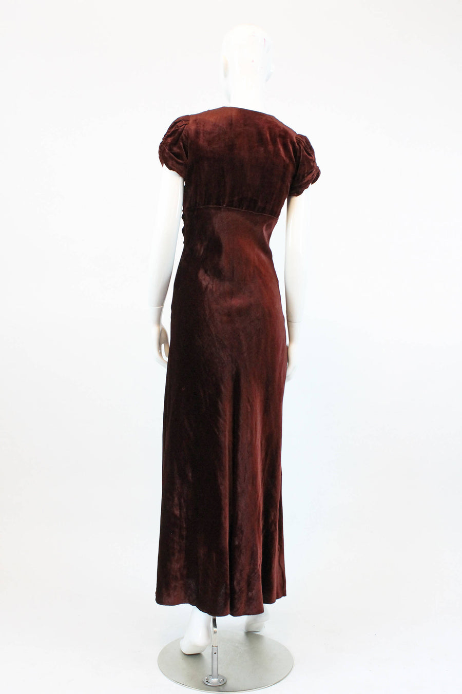1930s velvet dress | bias cut gown | xs
