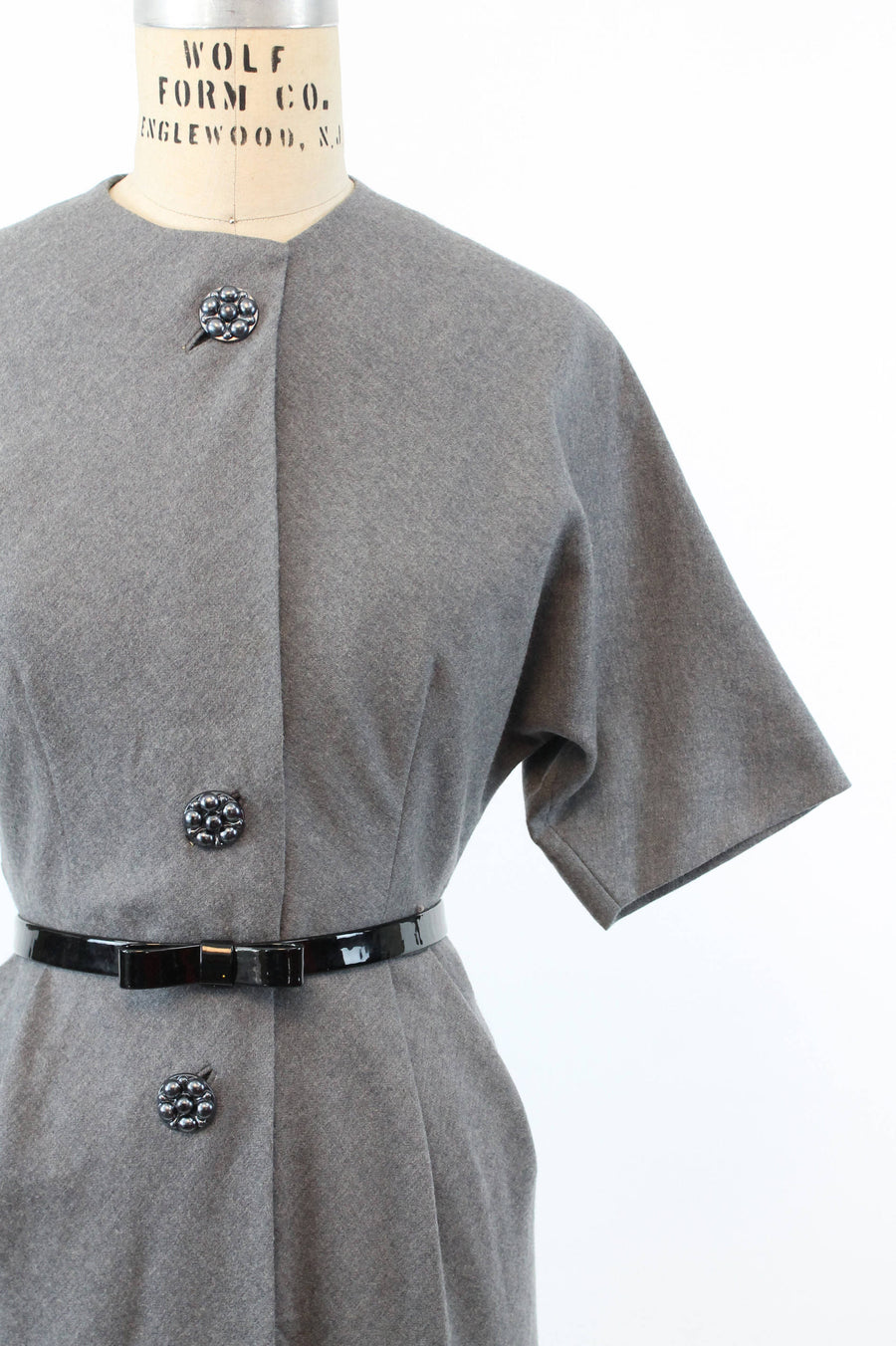 1960s wool dress xs | david crystal gray wiggle dress | new in