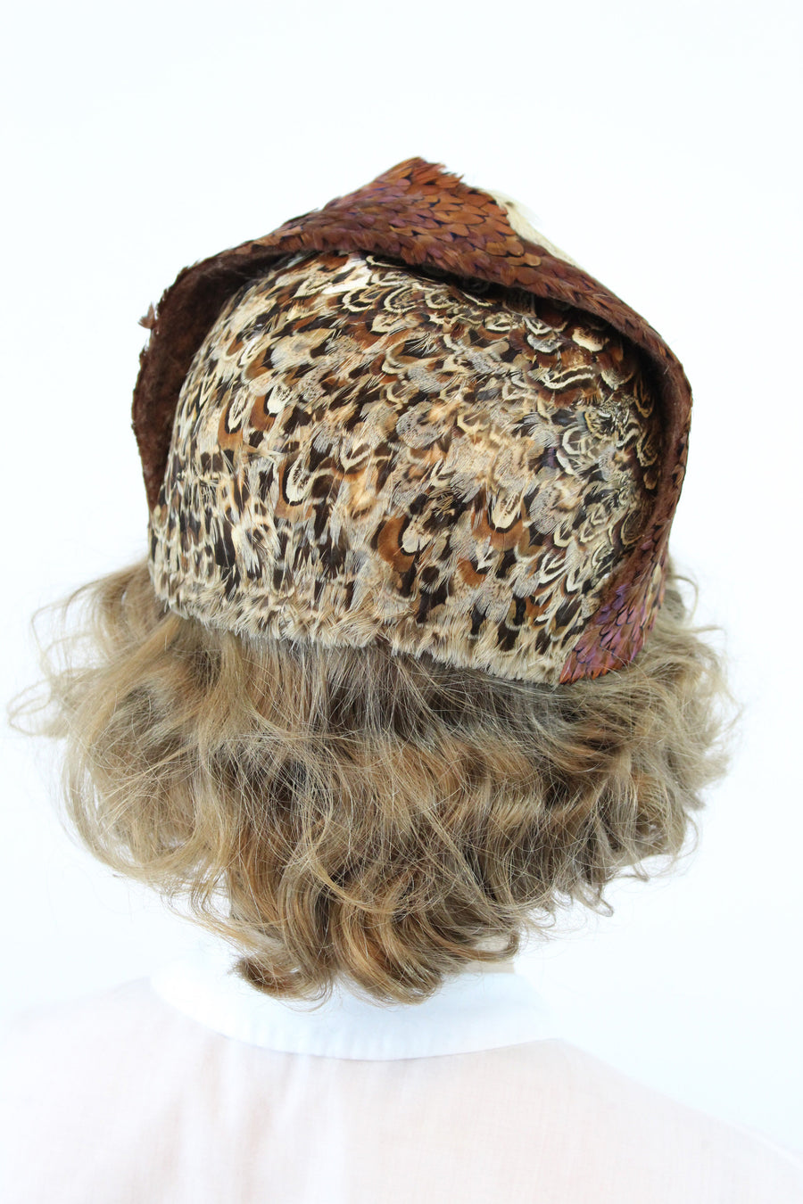 1940s pheasant hat feather turban | new fall