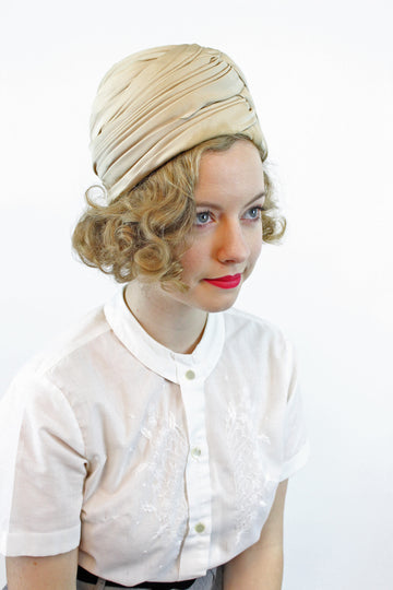 1940s turban hat silk twist cloche hat | new fall