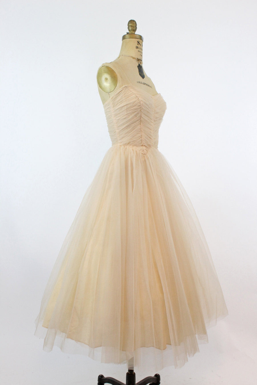 1950s strapless tulle dress xxs | new fall