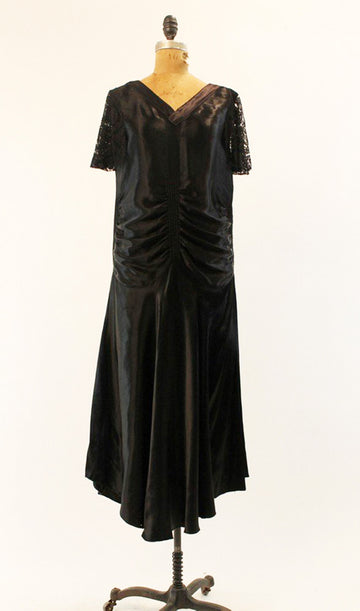 1920s silk lace flapper titanic dress small medium | new winter