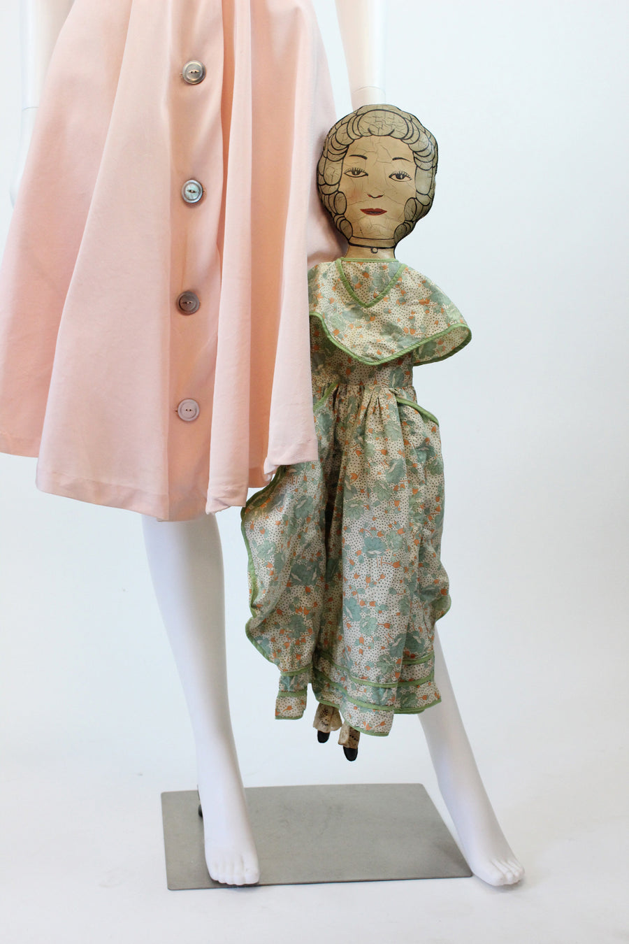 1920s doll purse large | feedsack dress handbag