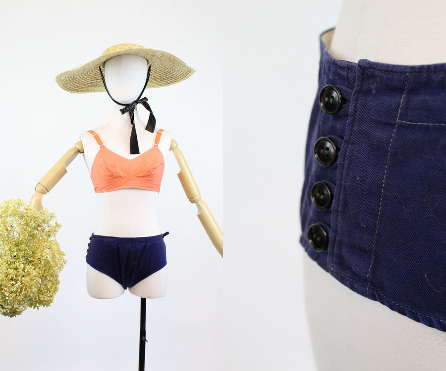 1950s cotton bikini shorts xs swim shorts | new spring
