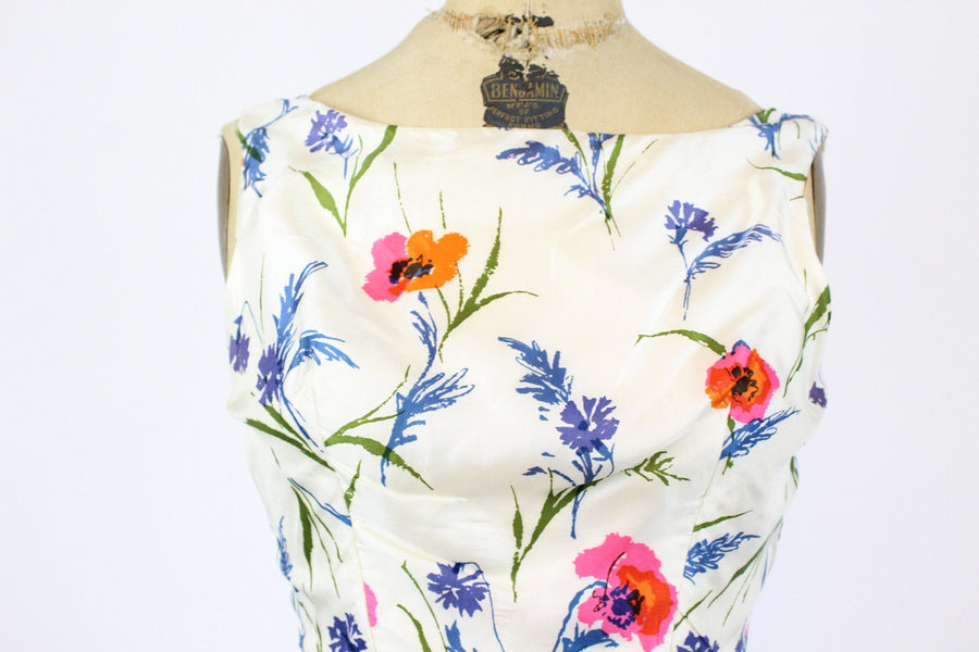 1960s floral poppy print dress xs | new spring