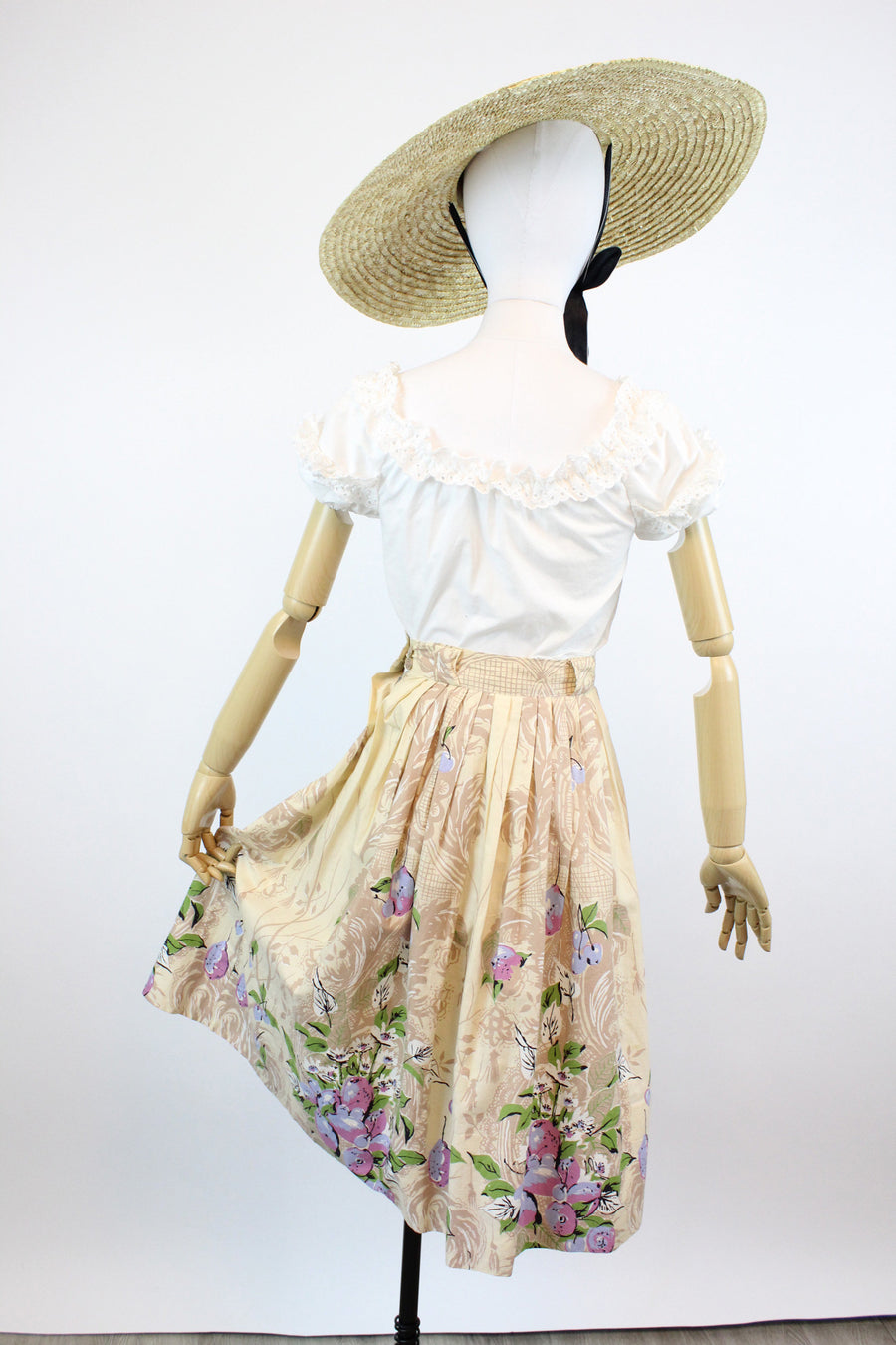 1950s novelty fruit print skirt xxs | new spring JMC