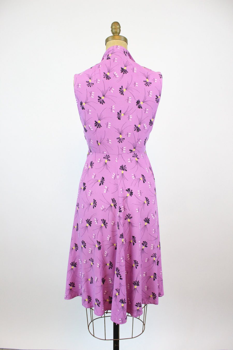 1940s lavender FLORAL dress xs small | new spring