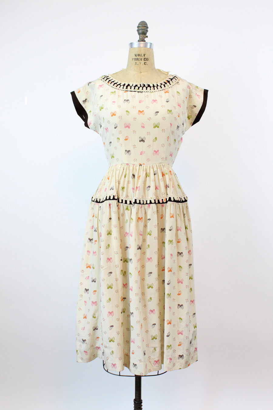1950s MOTH butterfly print Vicky Vaughn dress xs | new fall