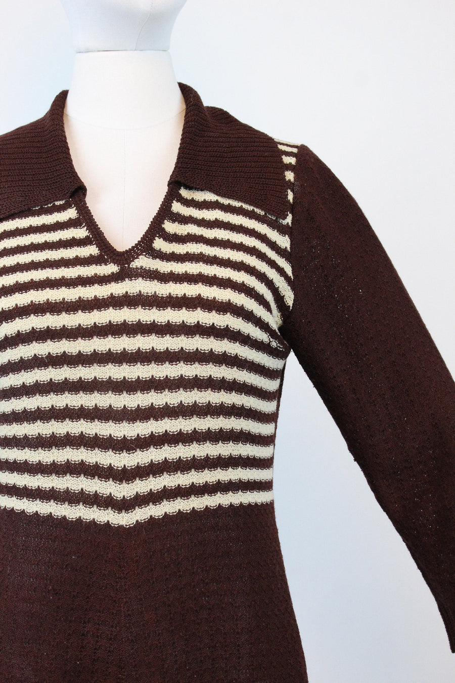 1970s does 1930s knit dress small medium | new knitwear