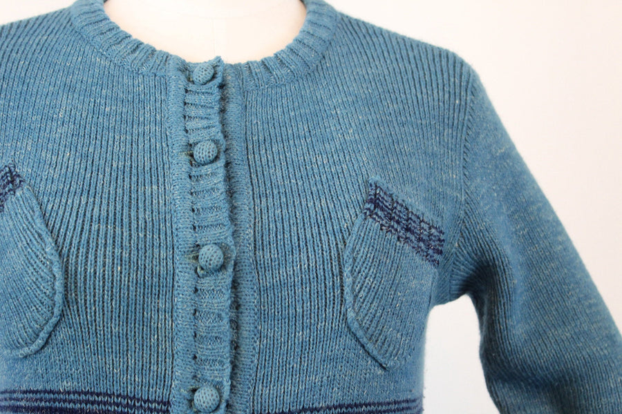 1970s KNIT duster dress small medium | new knitwear