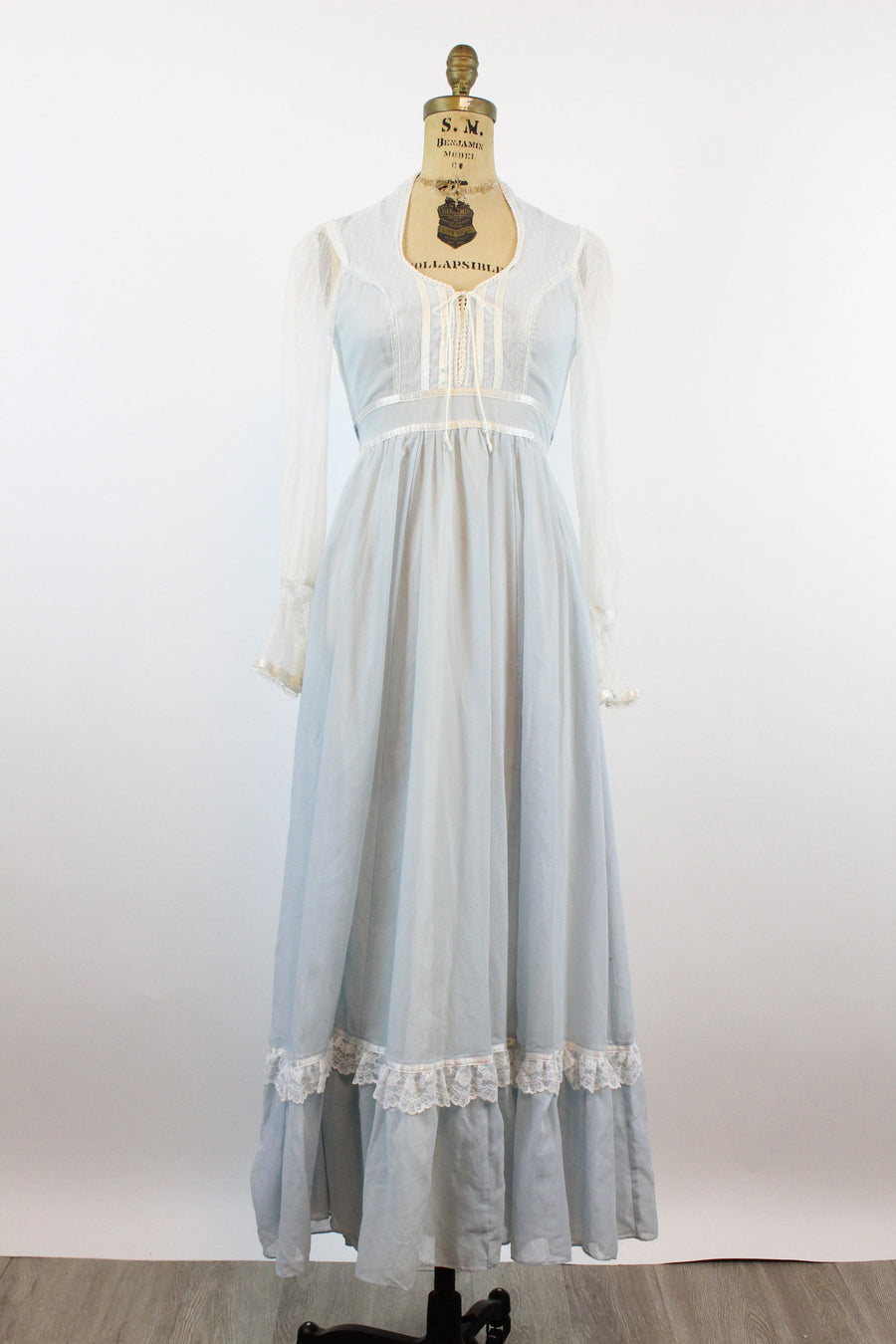 1970s Gunne Sax CORSET blue maxi dress xxs | New spring 1970s Gunne Sax CORSET blue maxi dress xxs | New spring