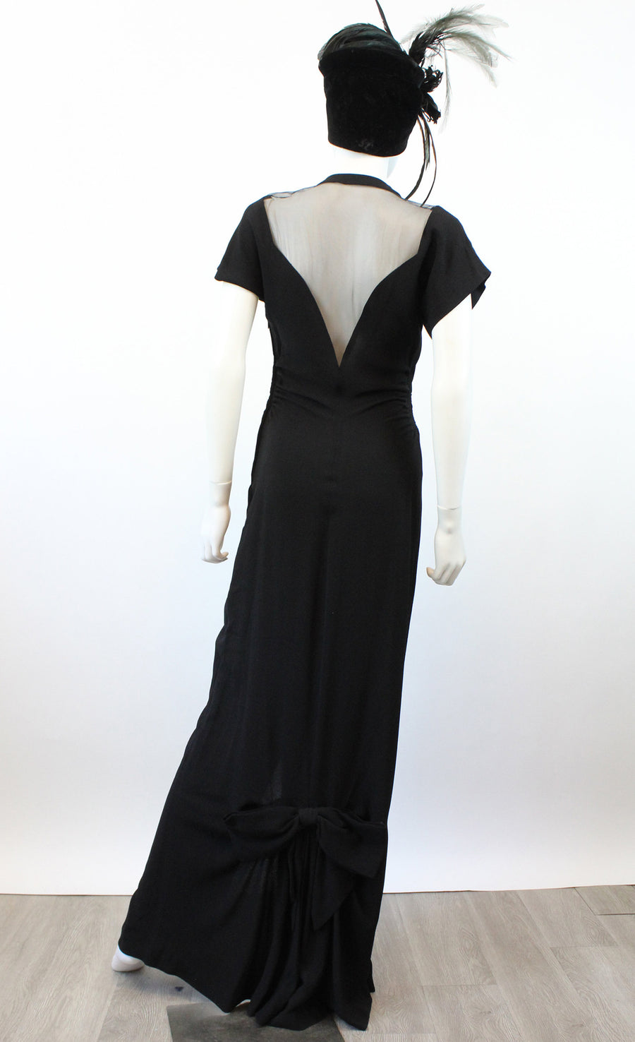 1940s MESH OPEN back gown dress xs small | new spring OC