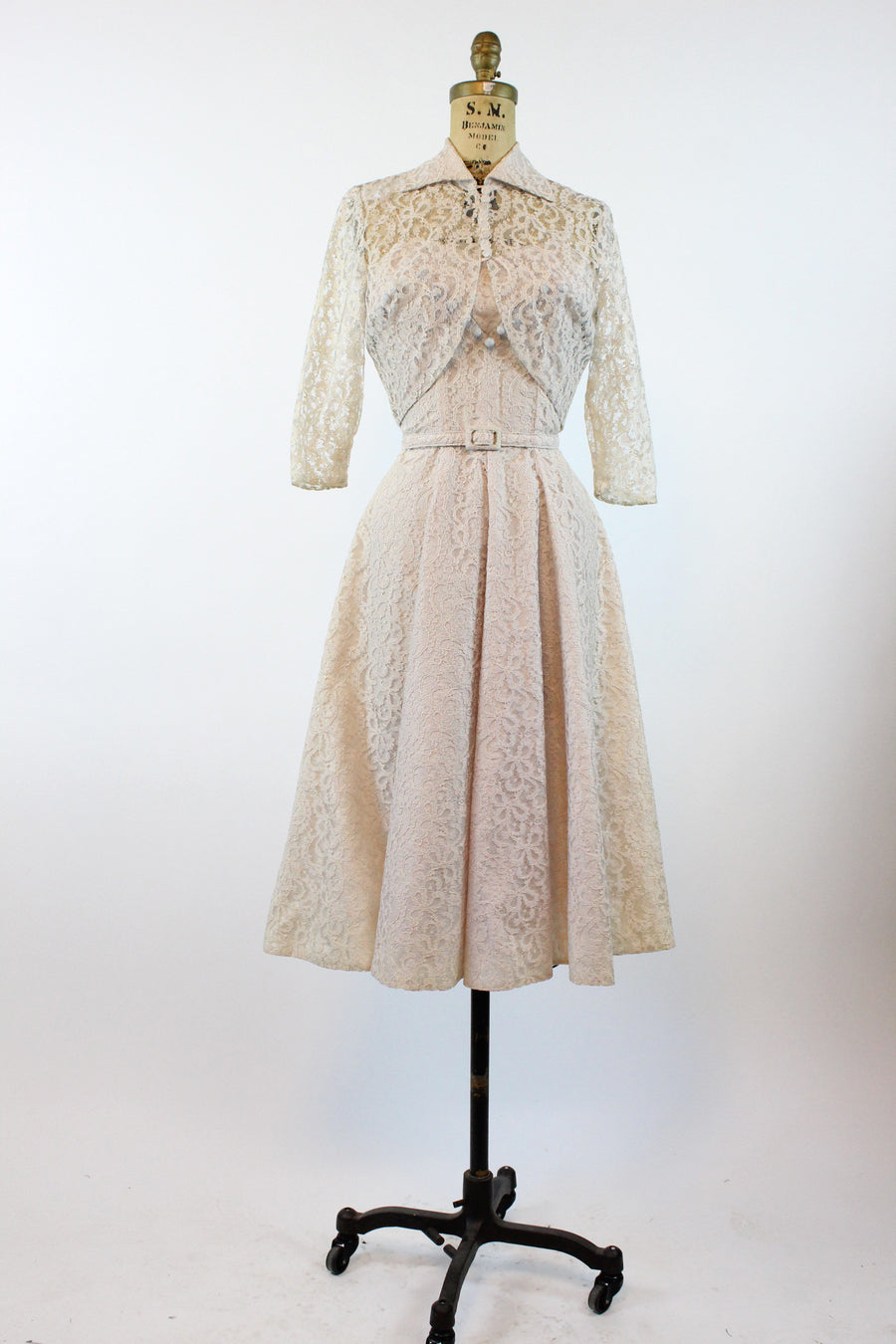 1950s LACE dress and BOLERO xs | new spring PC