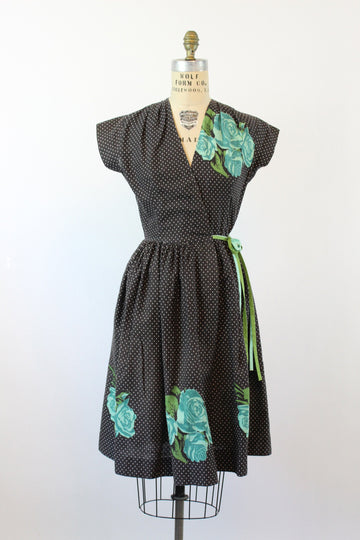 1950s Mode O' Day ROSE WRAP dress small | new spring