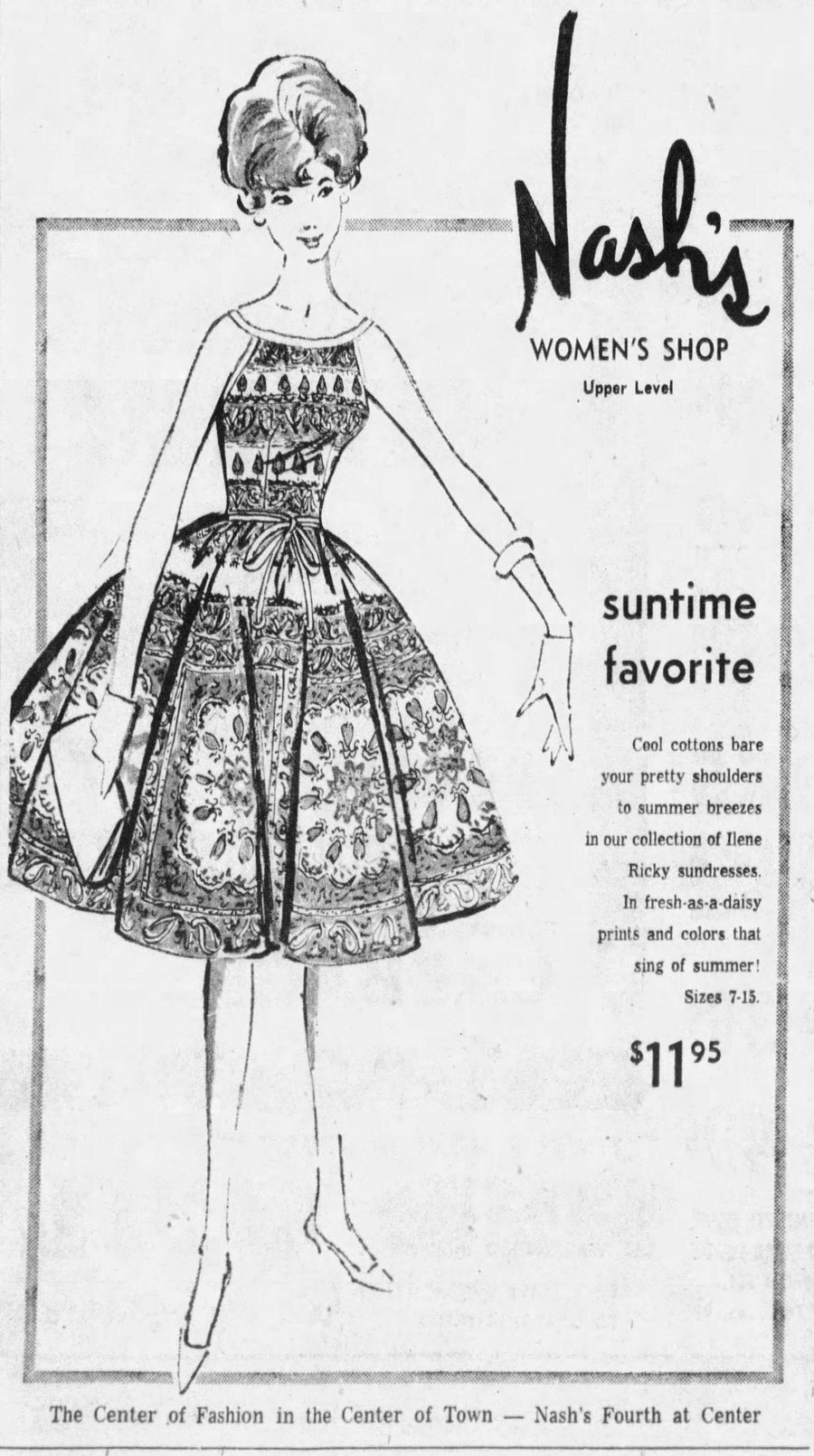 1950s ILENE RICKY novelty ROOSTER swan print sun dress xxs  | new summer