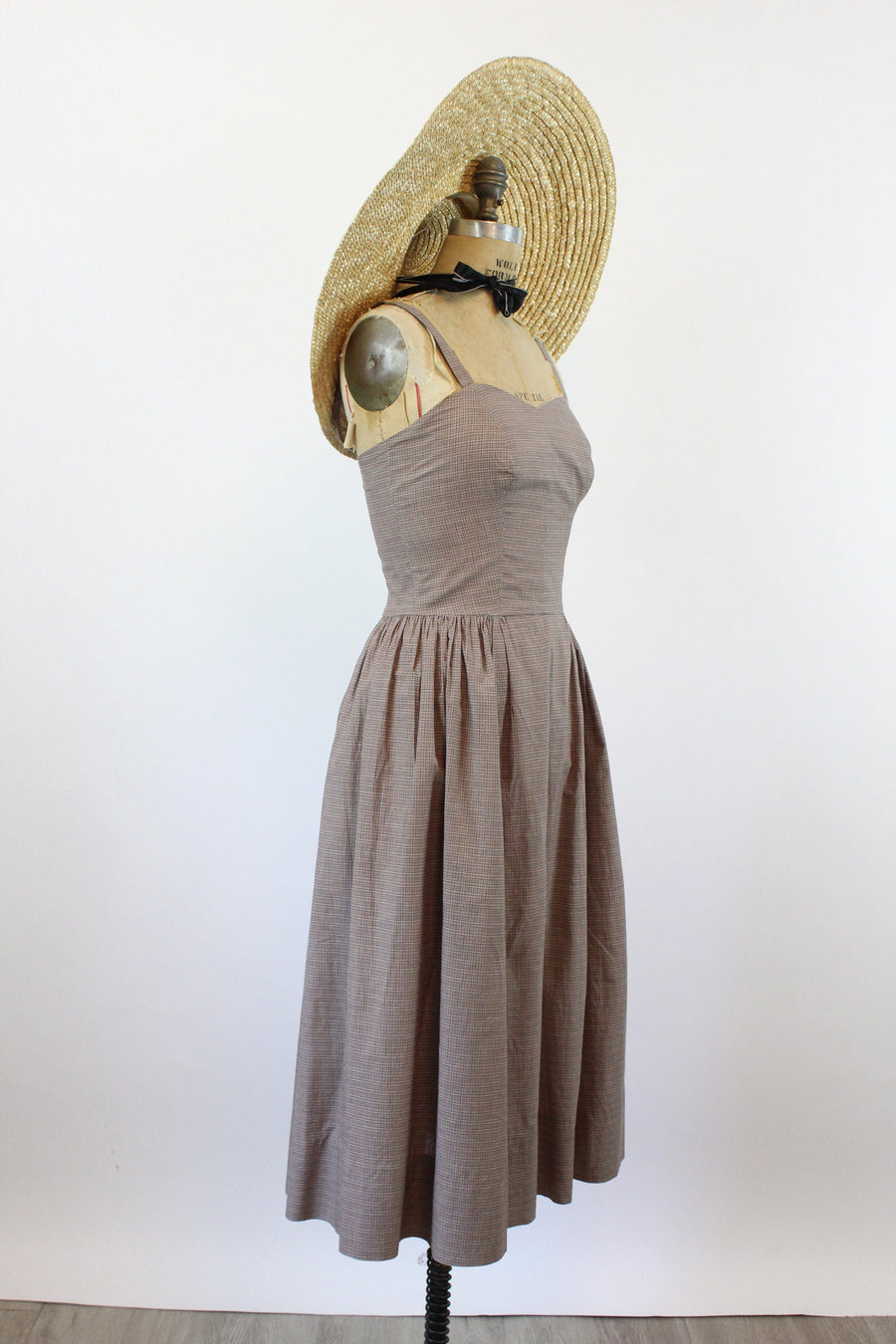 1940s rare LOUELLA BALLERINO dress cotton xs  | new spring