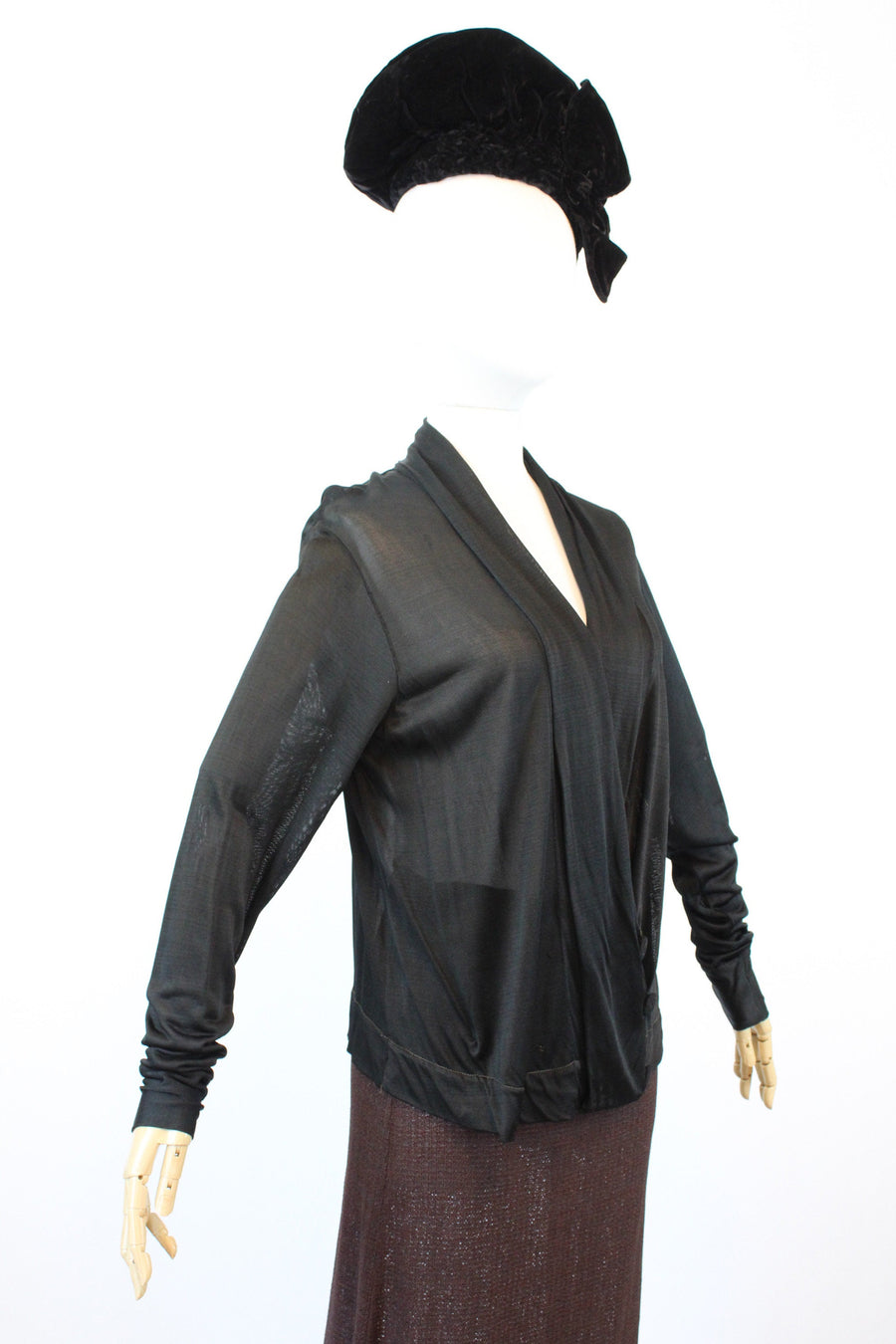 1920s silk CARDIGAN sweater blouse small medium | new winter