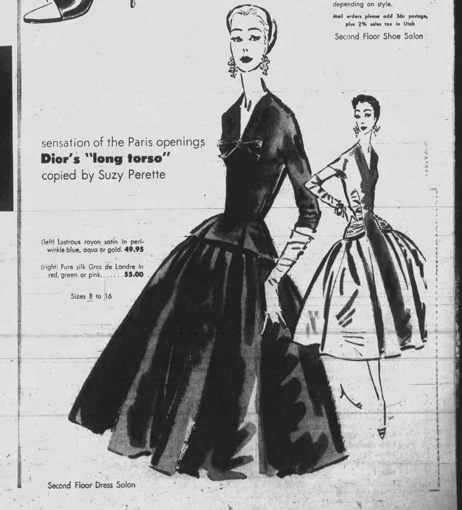 1950s SUZY PERETTE navy SILK dress small | new spring