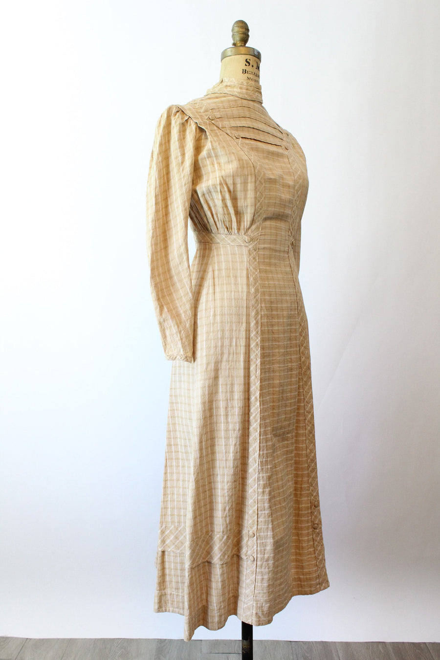 ANTIQUE 1905 edwardian COTTON dress xxs | new fall