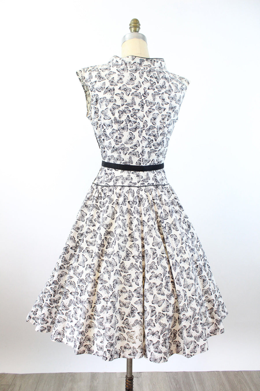 1950s BUTTERLY rhinestone print novelty dress medium | new spring