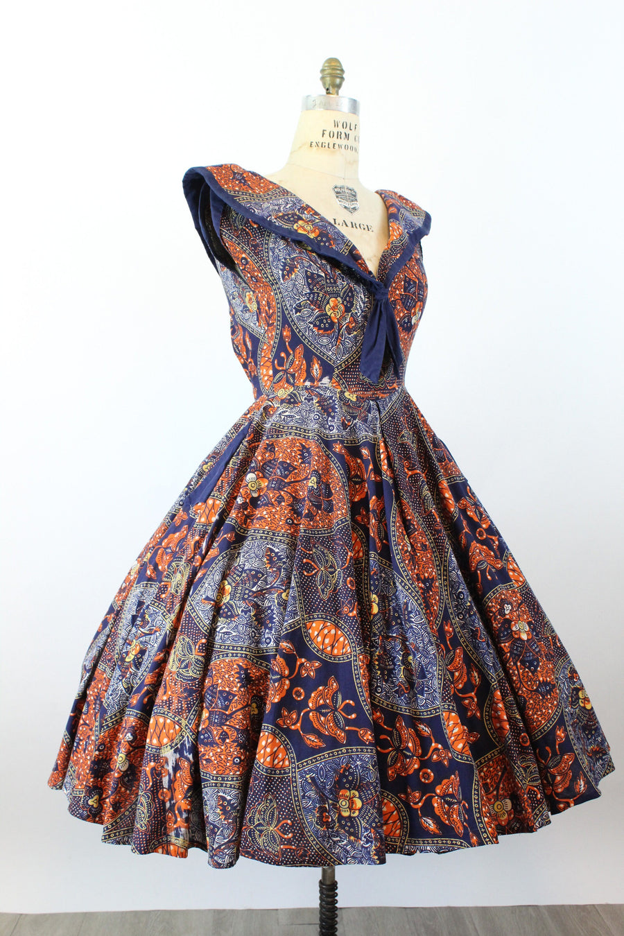 1950s BANDANNA print COTTON dress medium | new summer