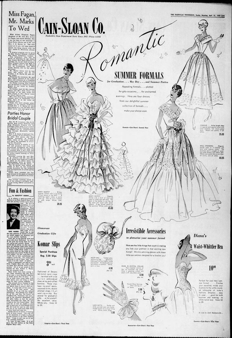 1950s WILL STEINMAN embroidered strapless dress xxs  | new spring
