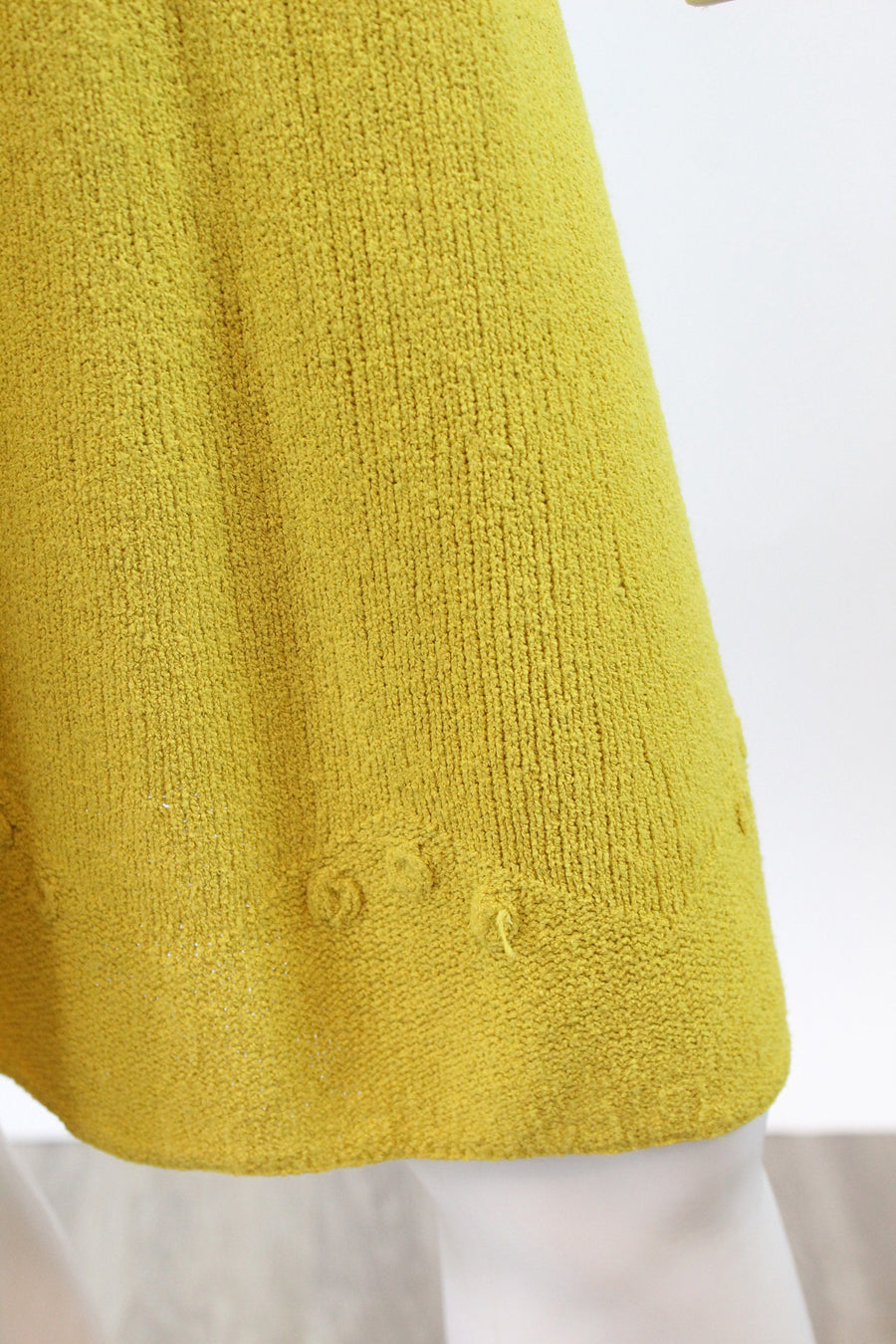 1940s CHARTREUSE knit dress xs small | new spring