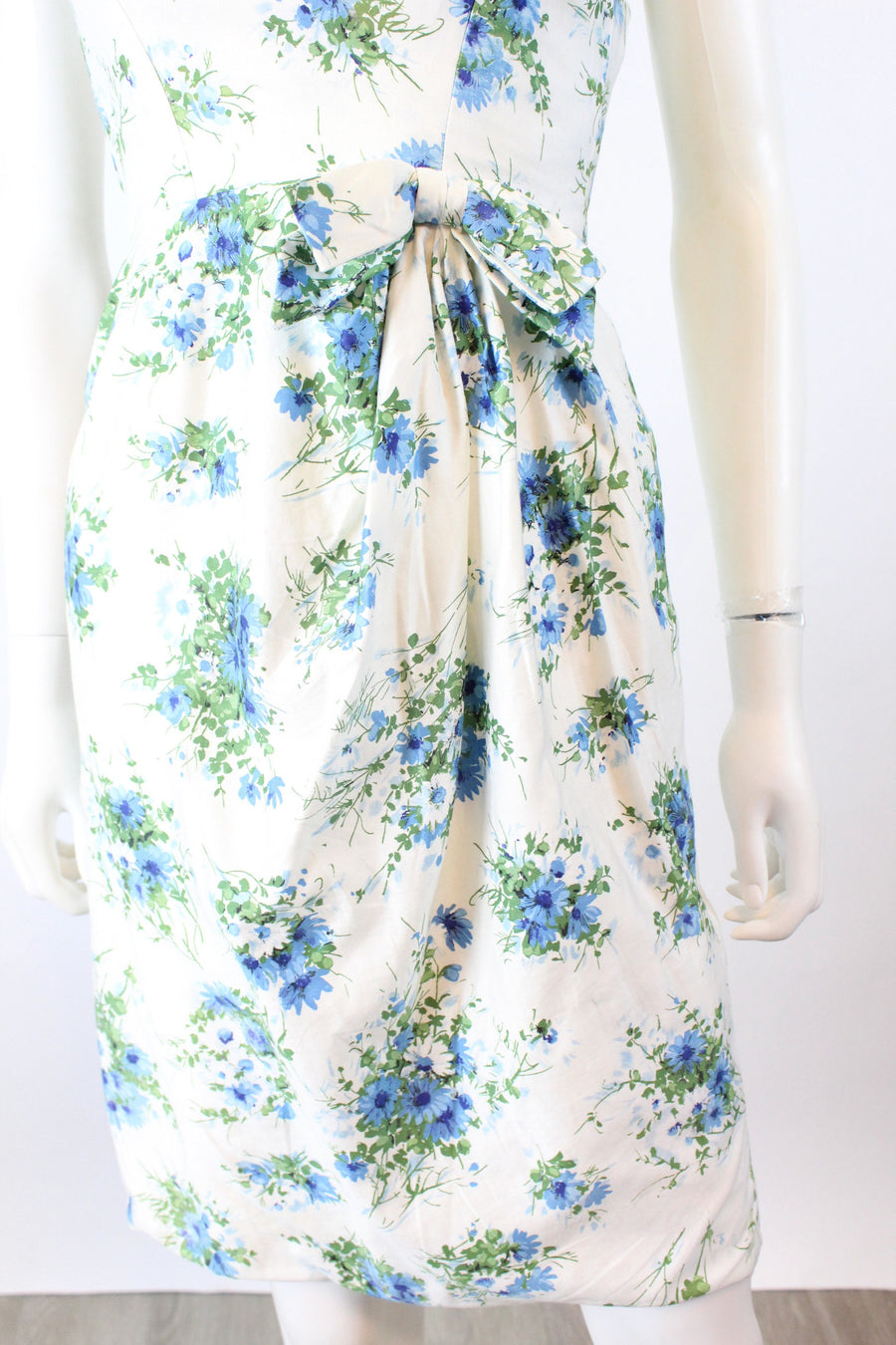 1950s FLORAL cotton dress xxs | new summer