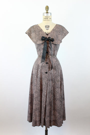 1950s SPIDERWEB print dress and cape xs | new summer