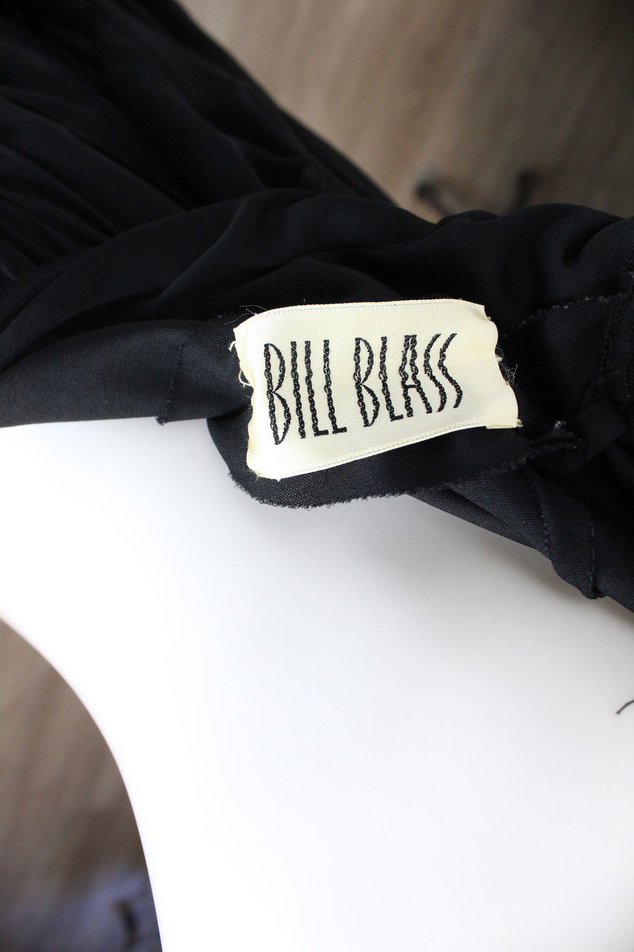 1970s BILL BLASS silk jersey chiffon panels dress xxs/xs | new winter