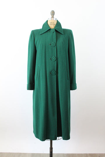 1940s GREEN wool zip out lining COAT medium | new fall