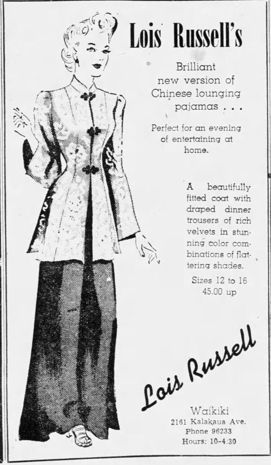 1940s LOIS RUSSELL honolulu ASIAN kimono dress xs | new fall